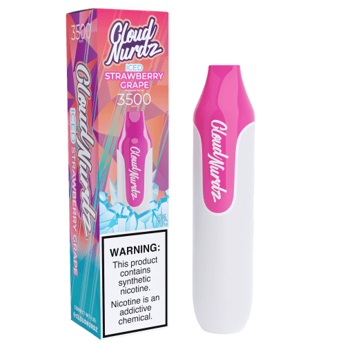 Cloud Nurdz Disposable Series 10ml 3500 Puffs Strawberry Grape ICED 14918