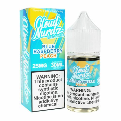 Cloud Nurdz TFN Salts ICED Blue Raspberry Peach 30mL 1200x1200 1