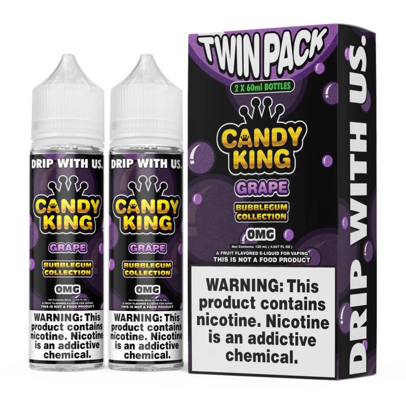 candy king bubblegum e liquid 60ml twin pack 28053