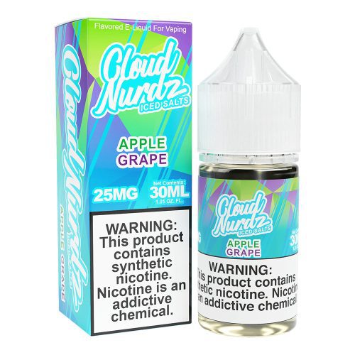 cloud nurdz iced salts apple grape 30ml