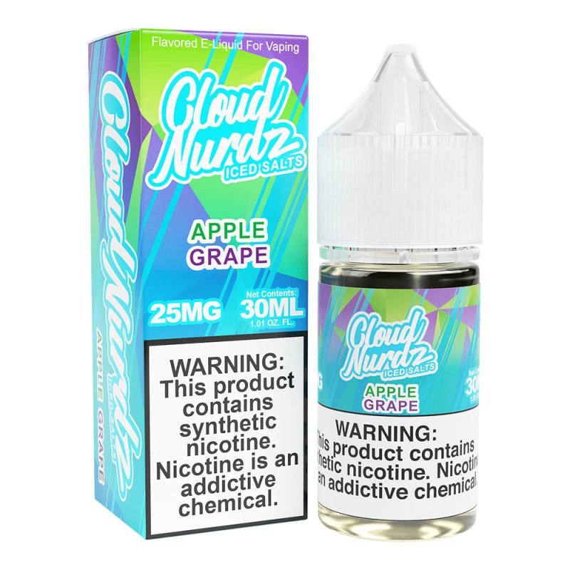 cloud nurdz iced salts apple grape 30ml